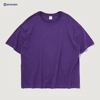 

EXP China Factory Wholesale Customizable 100% Cotton Purple Plain t-shirt Custom Cut And Sew Oversize Blank tshirts