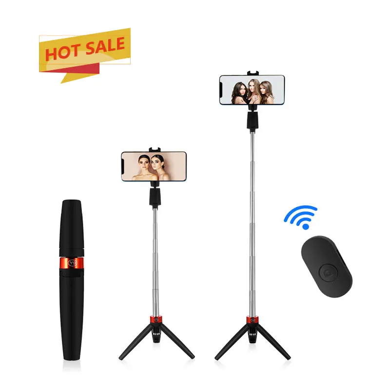 

2020 Flexible Expandable 3 In 1 XT09 Wireless Remote Controller Shutter Tripod Selfie Stick For Smartphone, Black (support customized colors)