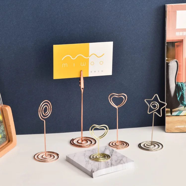 
Metal Number Price Tag Display Restaurant Table Desk Sign Holder Restaurant Food Label Holder Wedding Table Name Card Clip Stand 