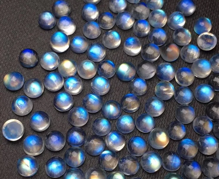 

Wholesale Factory Price Natural Rainbow Moonstone Cabochon Loose Gemstone