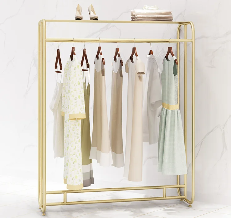Wholesale Modern Customized Display Stand Retail Metal Hanging Clothes