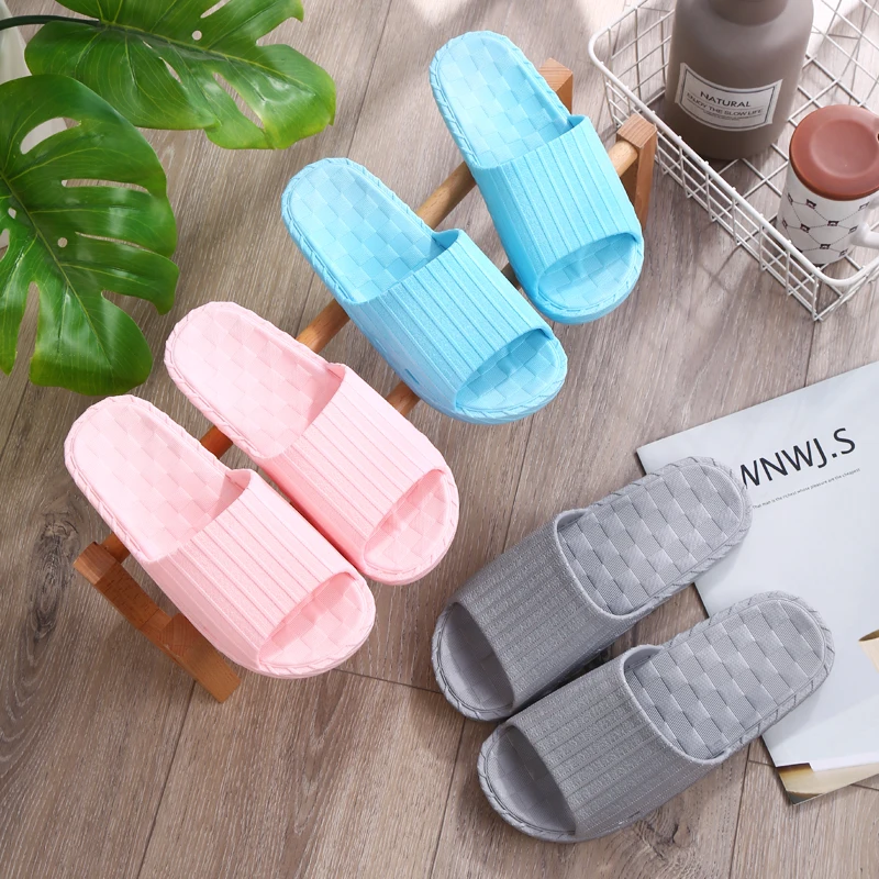 

Anti-slip Slippers Unisex men Kedpile Plaid Home hotel Indoor soft Bathroom Slippers