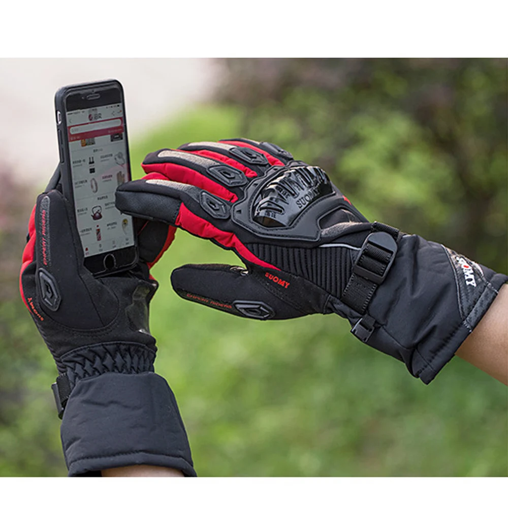 

SUOMY Motorcycle Gloves Men 100% Waterproof Windproof Winter Gant Moto Gloves Touch Screen Guantes Moto Motorbike Riding Gloves