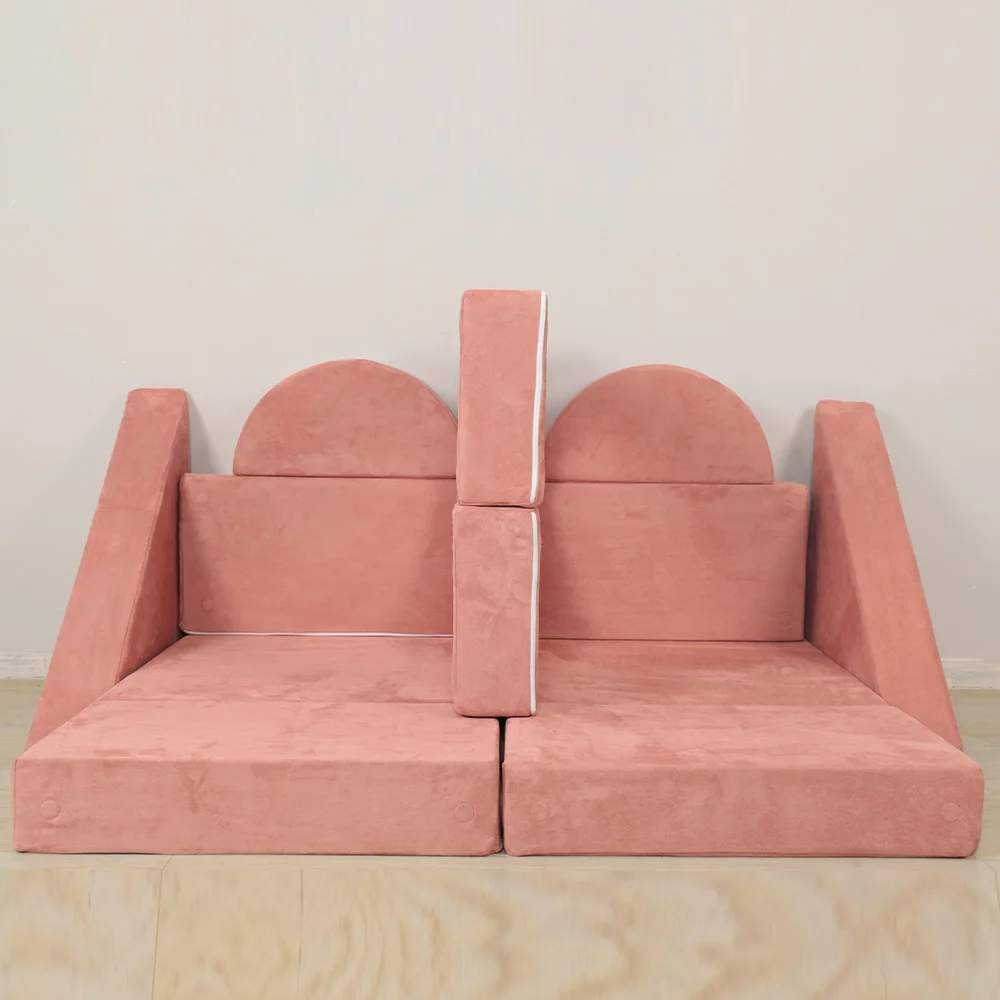 

Castle Design Comfort Kids' Sofa Furniture Safety Foldable Foam Kids Play Couch Play Cushion for Children Gifts