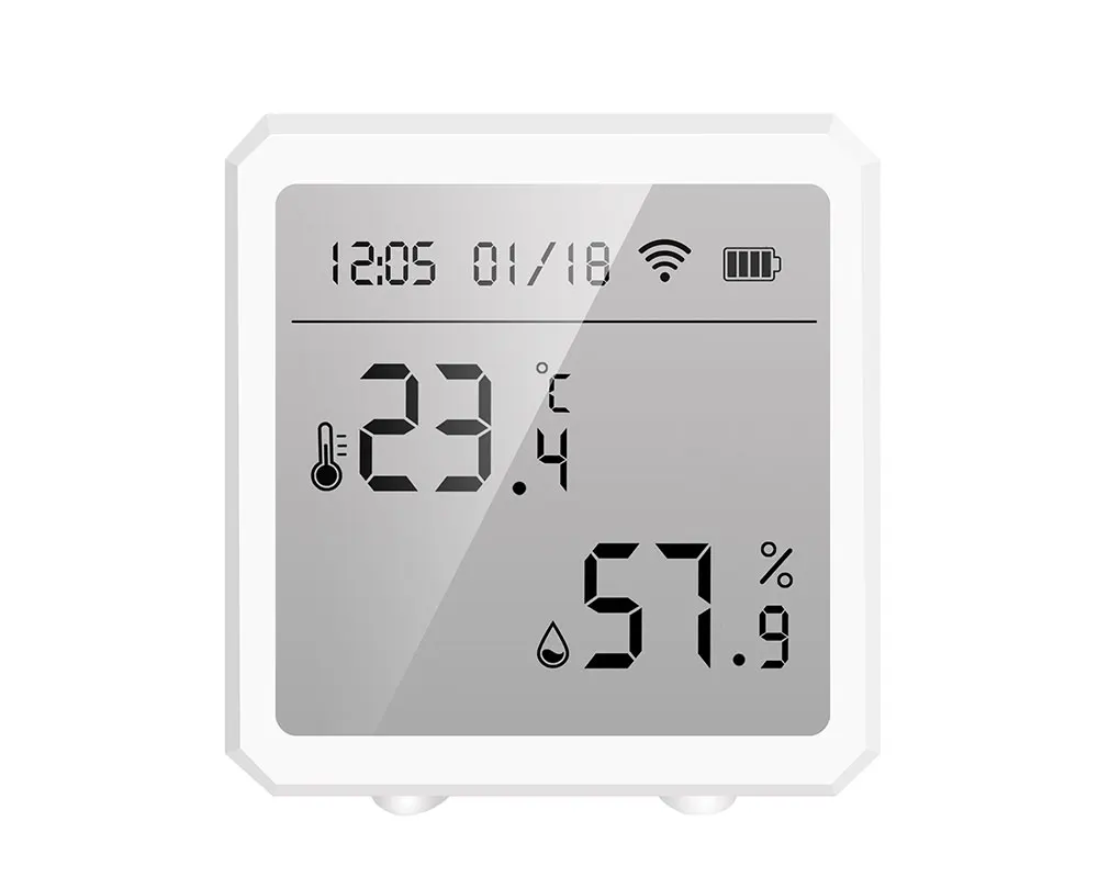 

Smart WiFi Temperature Humidity Monitor Wireless Temperature Humidity Sensor with TUYA APP Notification Alerts WiFi Thermometer