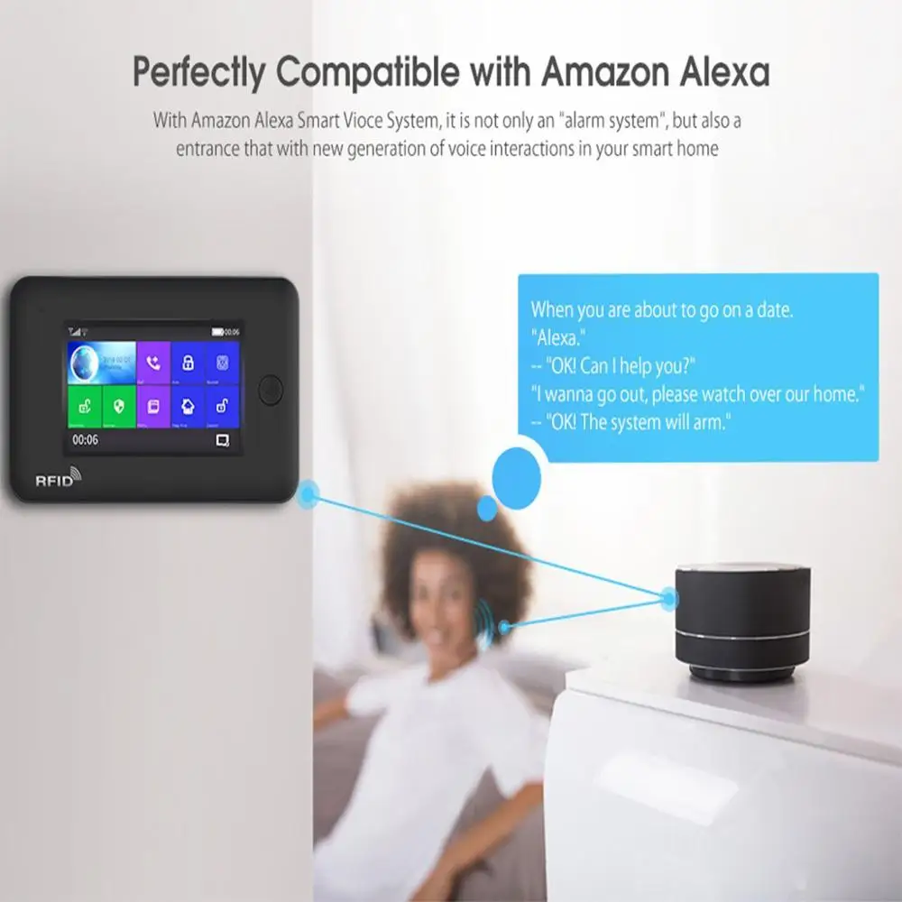 China Wifi Gsm Burglary Security Alarm System Compatible With Alexa