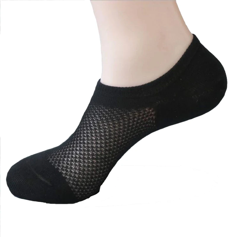 

Summer Casual Solid Mesh Men Socks Breathable Thin Male Cool Socks No Show Ice Cotton Short Socks Gifts for Men, Custom color