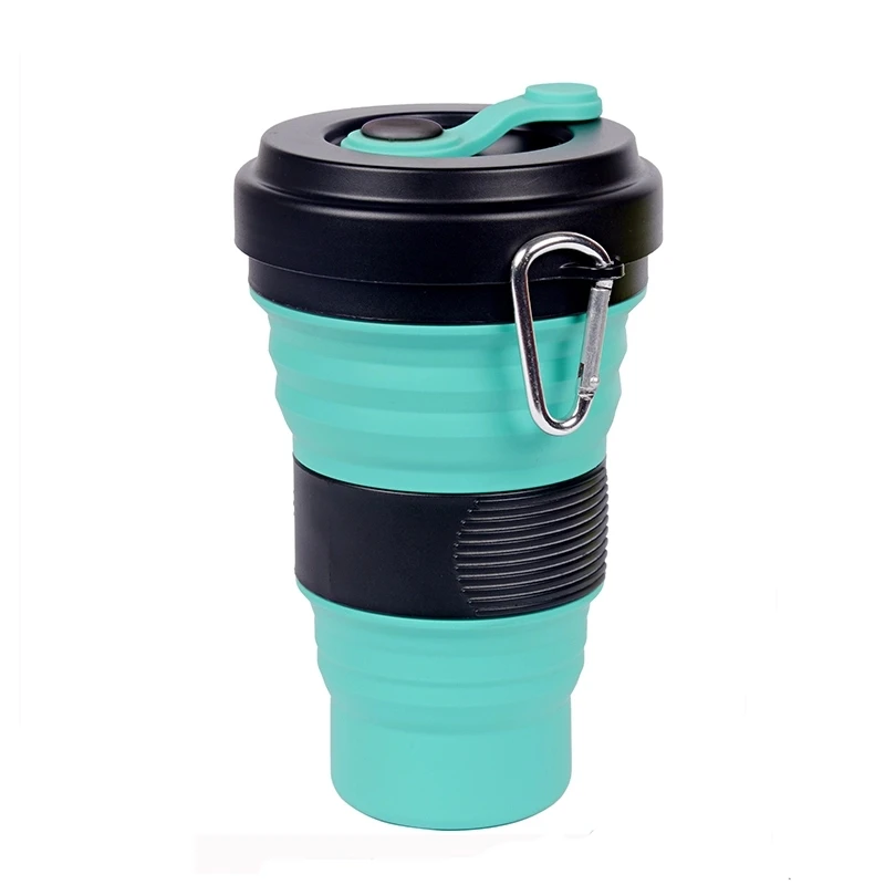 

Foldable Silicone Cup 550ml Collapsible Cup Silicone Flexible Rubber Cups Manufacturer Directly, Mixed colors