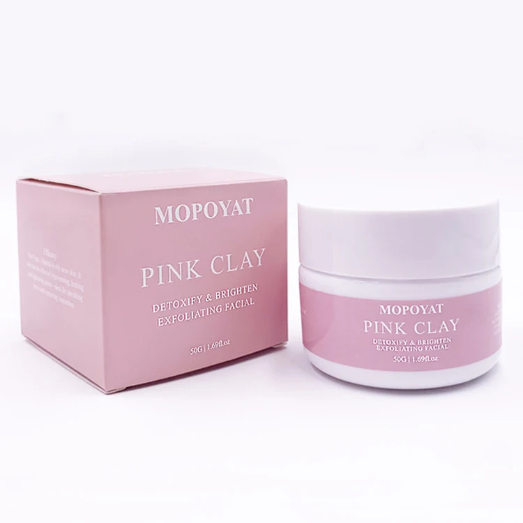 

Purifying Pink Clay Mask Private Label Nourishing Pore Cleaner Washing Face Pink Mud Mask for Skin Care