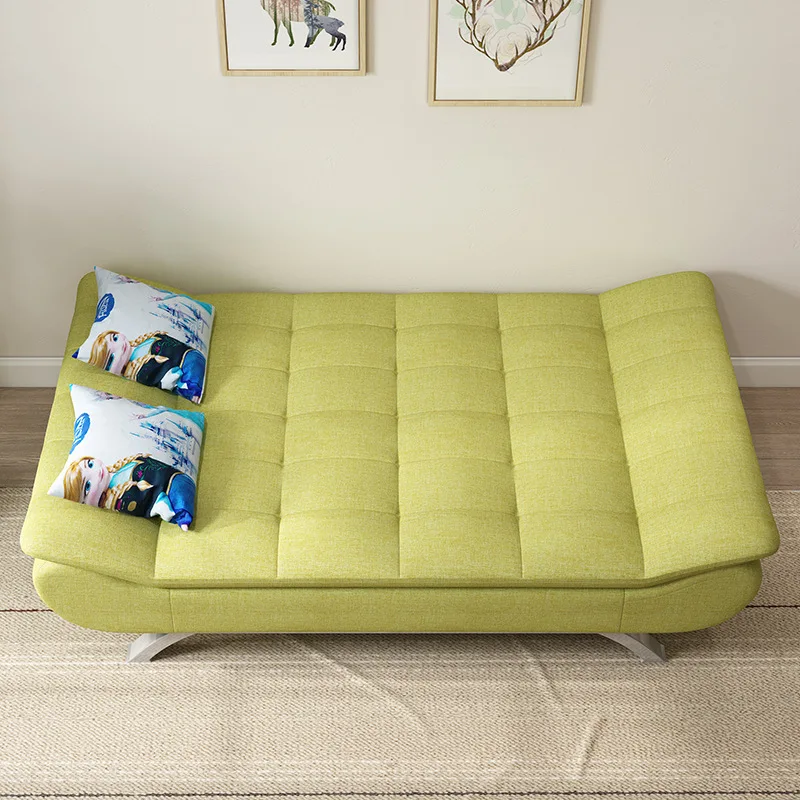 Cotton Linen Multifunctional Folding Sofa Bed Single Double Seat Rental