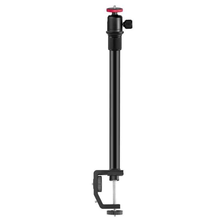 

2021 New C Clamp Mount Light Stand Extension Central Shaft Rod Monopod Holder Kits with Ball-Head, Rod Length: 33-60cm