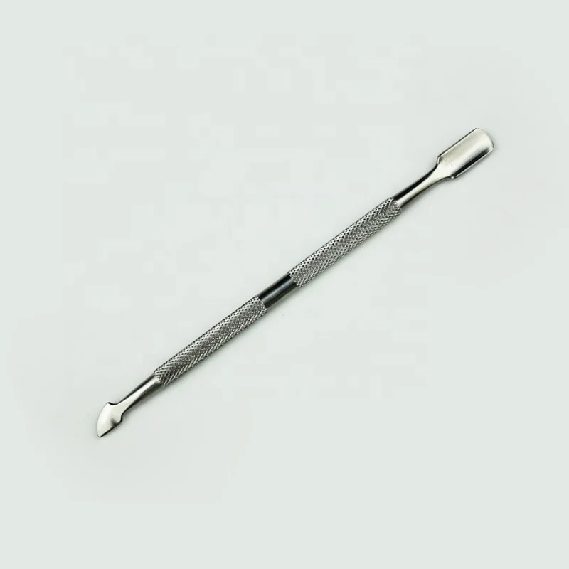 

Wholesale Double Ended Sharp Metal Nail Cuticle Pusher with High Quality Stainless Steel, Silver