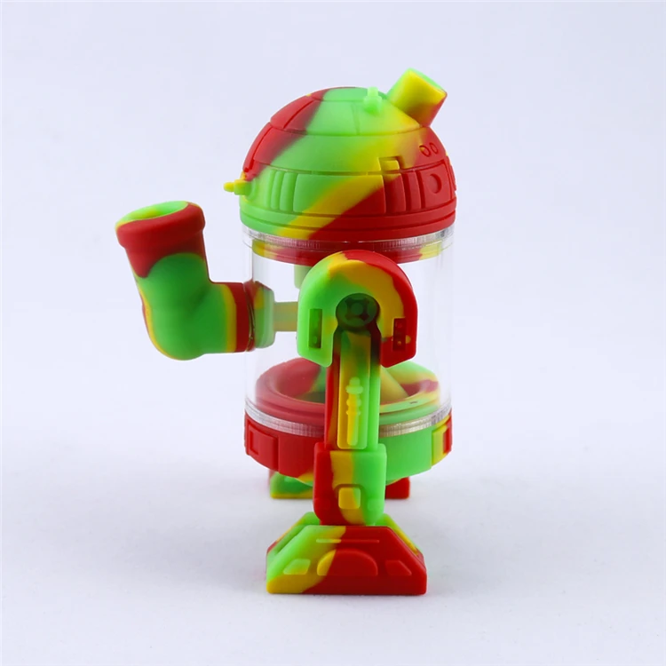 

R2 robot silicone water pipes tobacco bubbler weed smoking water tube assurance order party puff glass water pipes