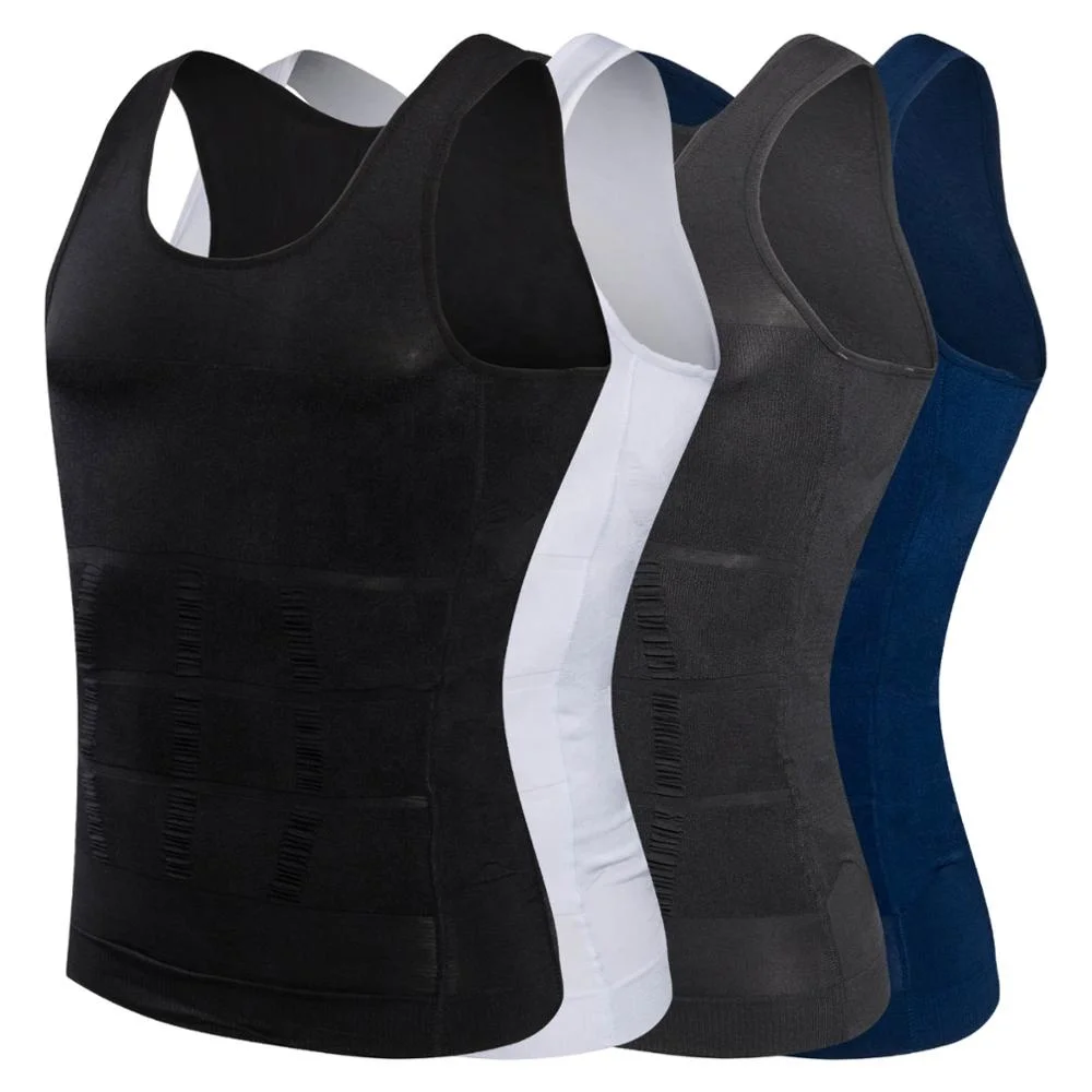 

W006 Seamed 70D Classic Firming Panels Men Slim Waist Trainer Body Shaper Vest