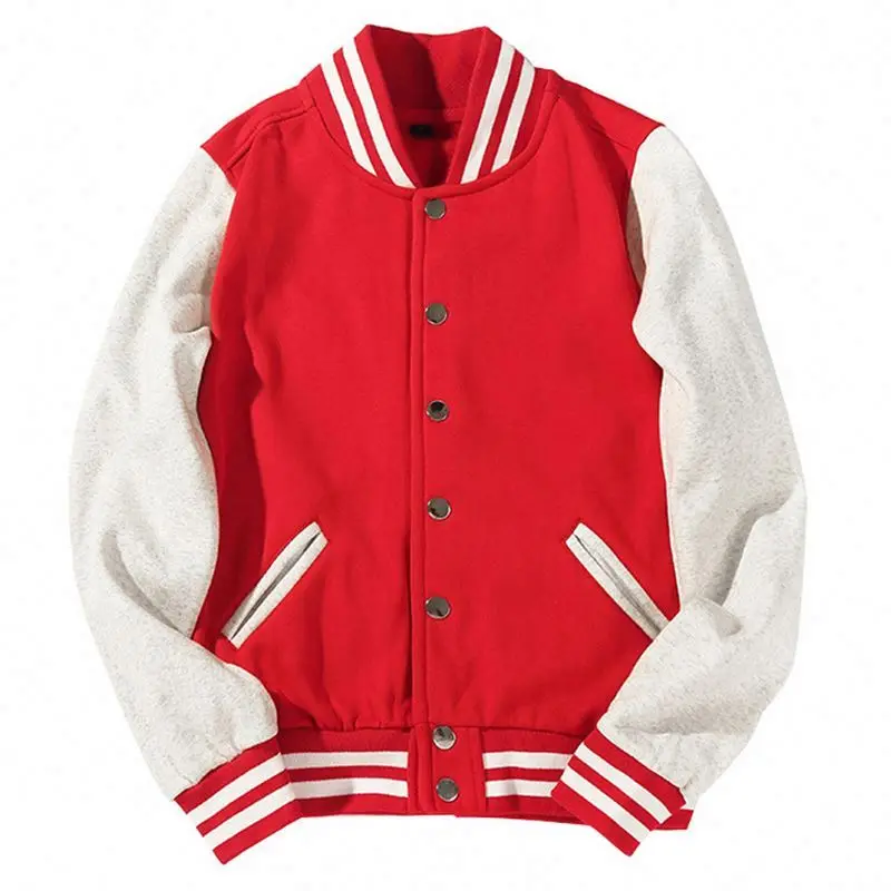 

2021 Autumn Custom New Men's Premium Classic Snap Button Vintage Baseball Letter man Jacket, Red, black, winered, blue, navy