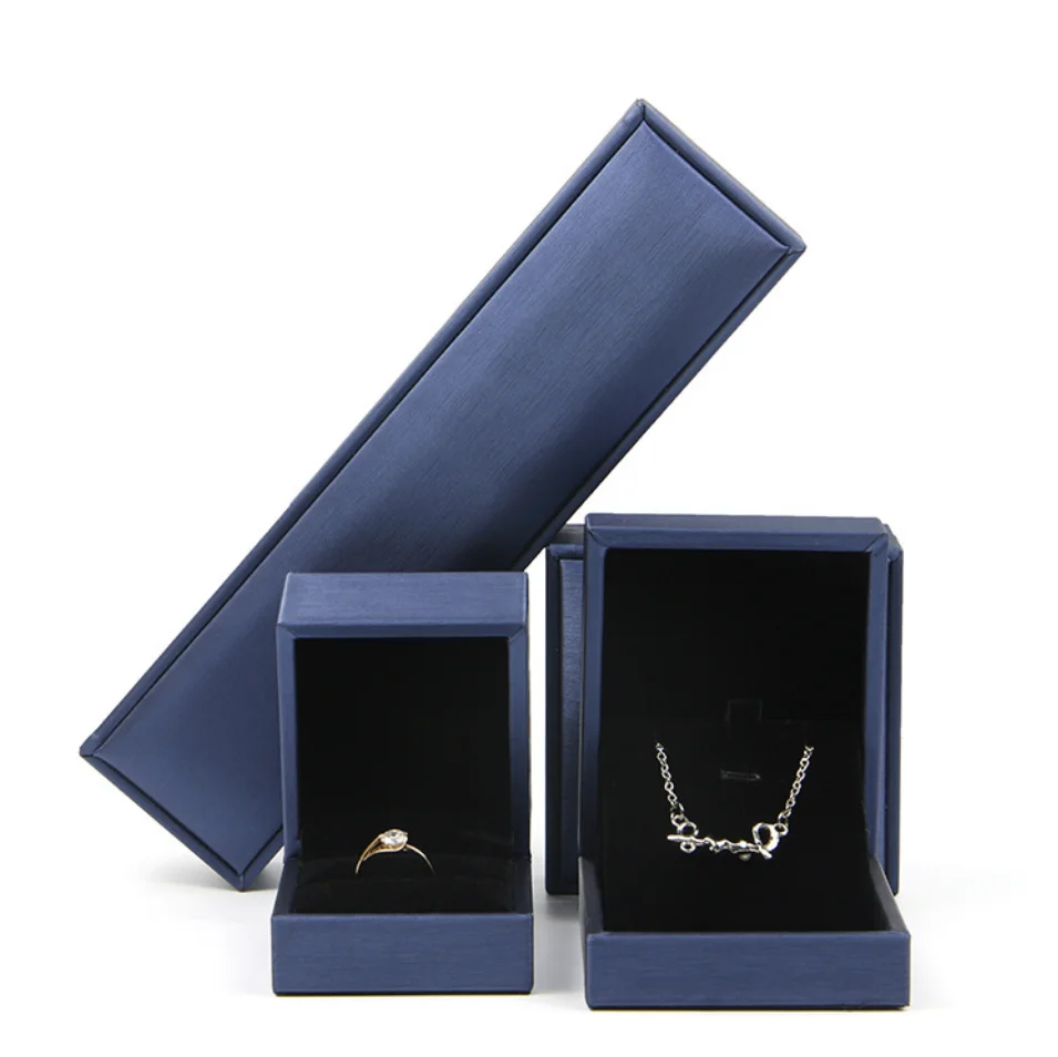 

Wholesale cheap logo customized box jewellery jewelry earring package box blue 2020 jewelry set box, Black, gold, blue, grey