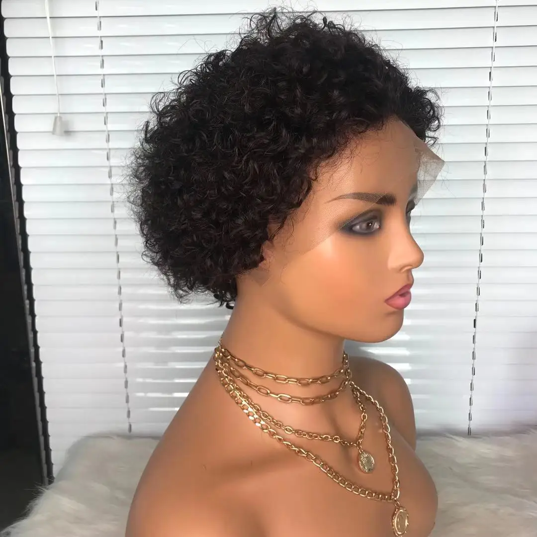 Hot Selling Short Pixie Curly Wig Lace Front Virgin Human Hair Wig For Black Women Pre Plucked With Baby Hair Natural Hair Wigs.jpg