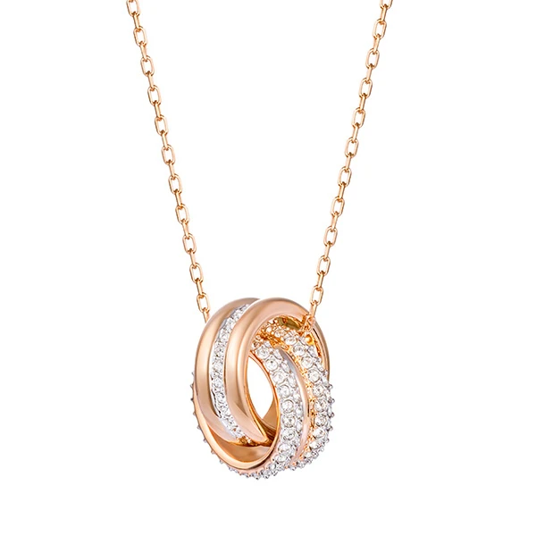 

Swarlo FURTHER three-dimensional braiding ring-linked spiral molding necklace