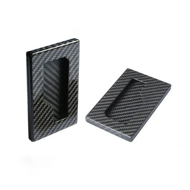 

Exquisite unisexual real carbon fiber card case Business Card Holder, Black matte, black glossy