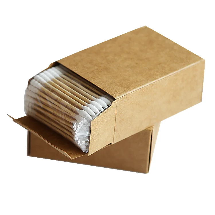 

Personal care 100 piece packed eco friendly ear cleaning cotton buds bamboo swab, Natural