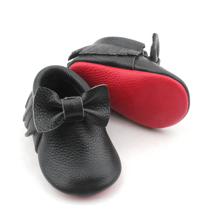 

Big Bow Knot Baby Shoes Soft Soled Shoes Boys Girls First Walkers Moccasins Shoes with Fringe, Multi colors