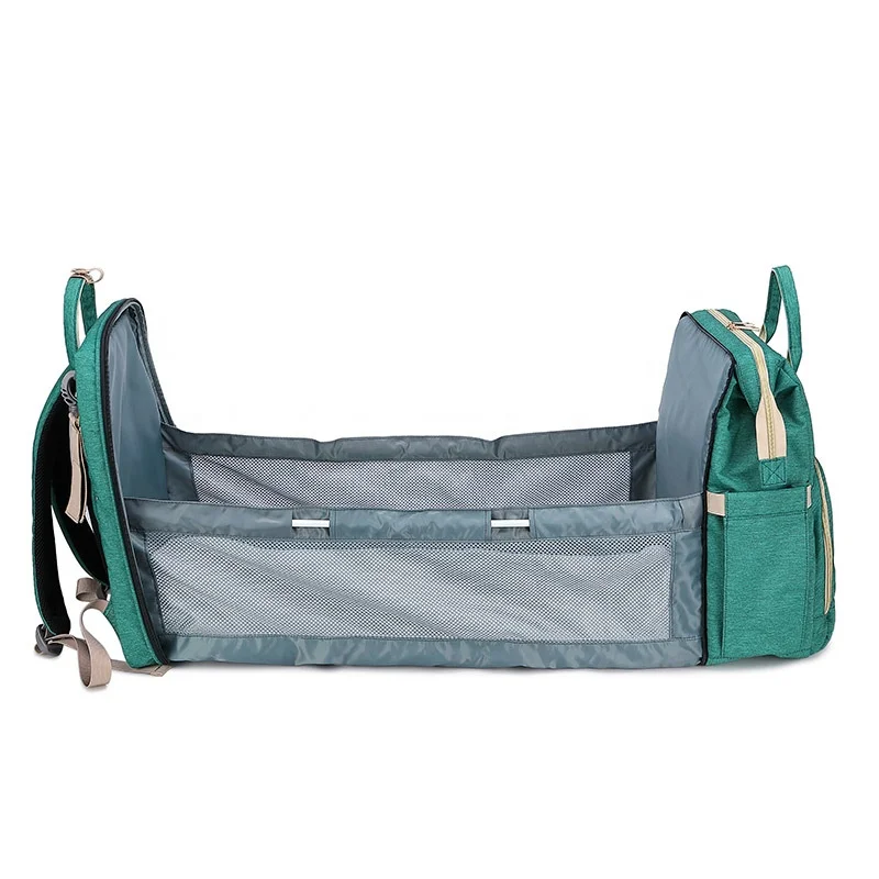 

Multifunctional Custom Mom Baby Diaper Bag Large Capacity Mummy Backpack Bags baby organizer bag with baby bed, Customized colors
