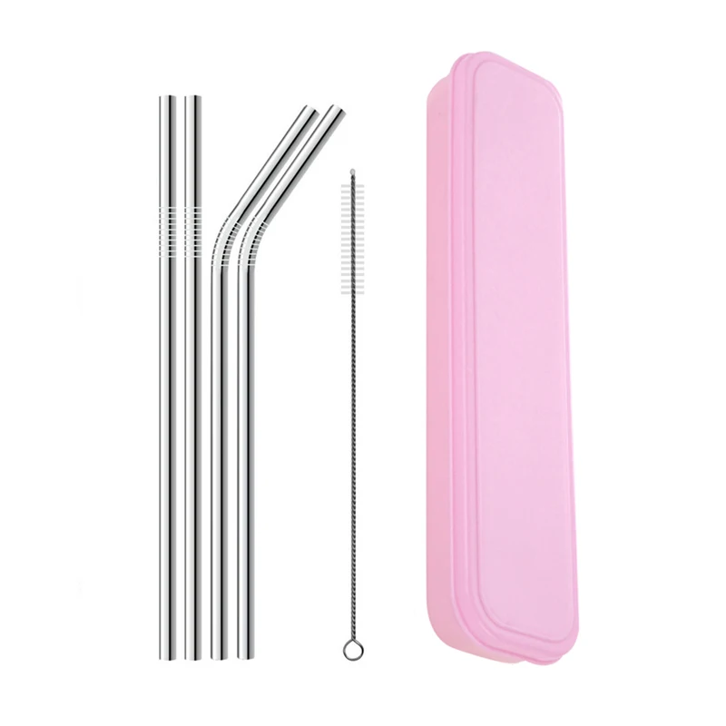

Approved Straight and Bent 18/10 Stainless Steel Straws with cleaning brush Stainless Steel Drinking Straw Metal Straws, Customized