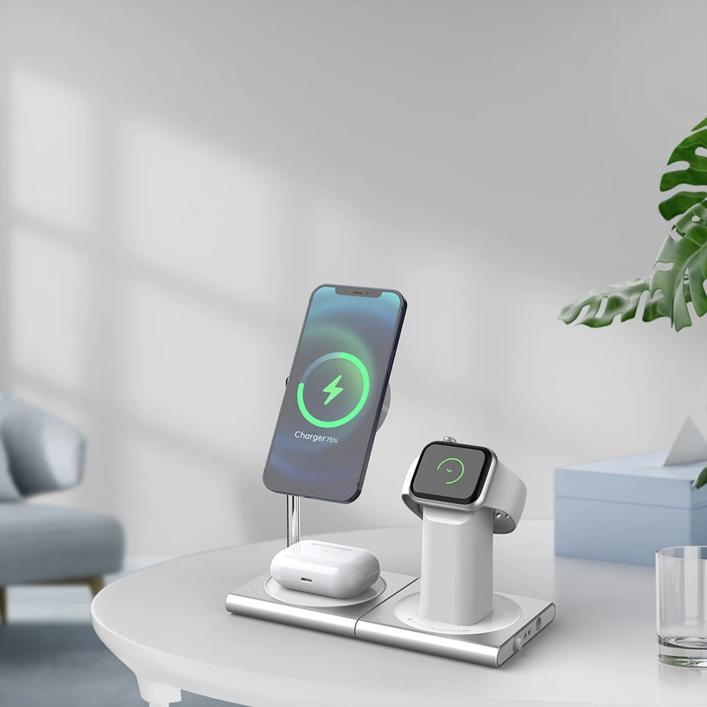 

New Arrival Wireless Charger Quick Charge 3 in 1 Magnetic Connection, White, black or oem