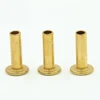 manufacturer customized accessory flat head Semi hollow brass rivet