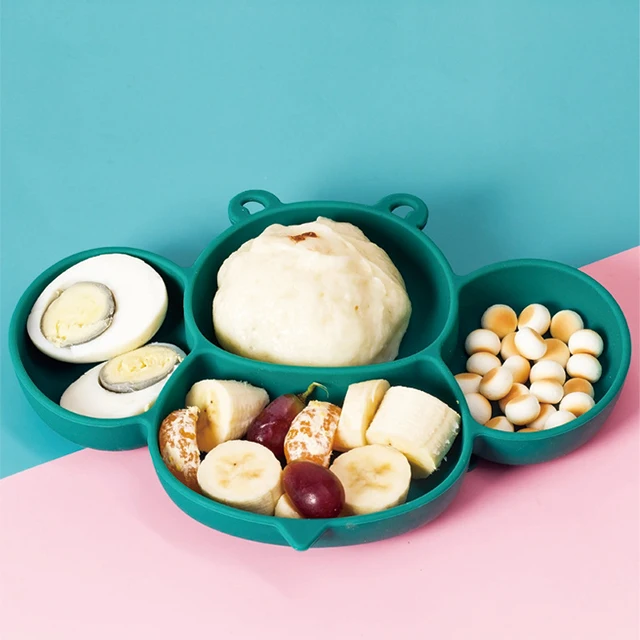 

BPA free Silicone Plate Bowls Baby Feeding Tableware Set