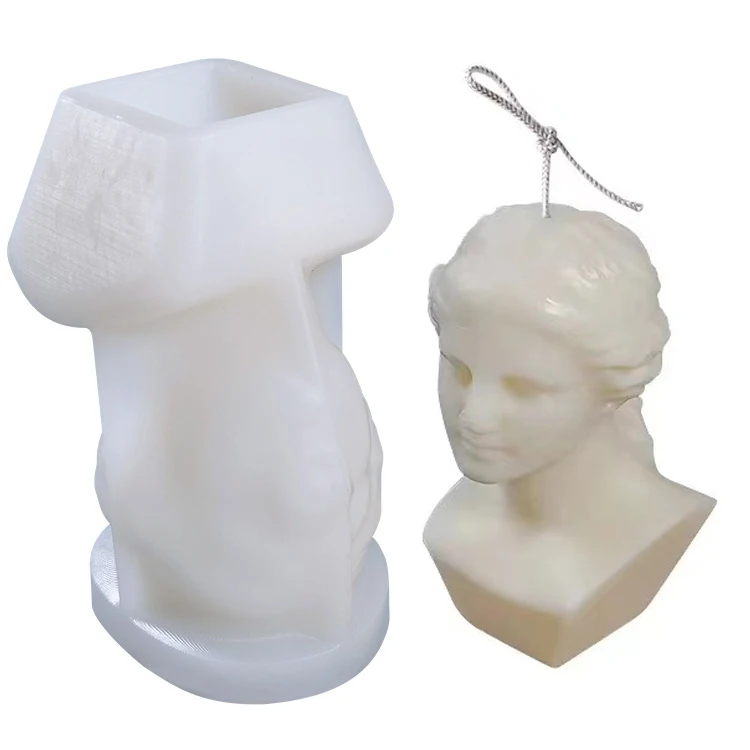 

David Plaster Portrait Candle Mold Large size David head ornament candle mould silicone mold for David plaster portrait candle