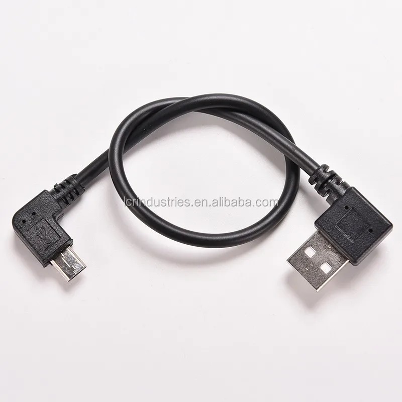 50cm 2725 USB 2.0 A male to 90 degree right angle micro usb data cable - ANKUX.COM