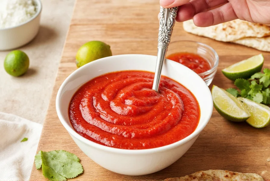 Mexican fruit sauces on a tray