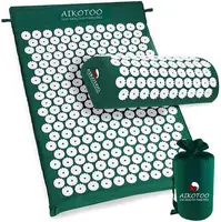 

Natural Organic Acupressure Yoga Mat And Pillow Set Relieve Stress Back Body Massage Spiky Yoga Mat Acupressure Mat