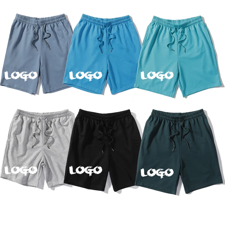 

French terry cotton fabric men custom shorts sweat shorts Mens workout custom logo shorts