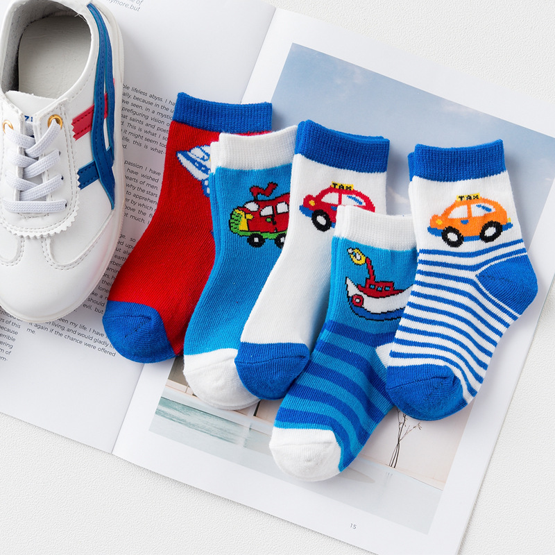 

Best price superior quality car baby socks cartoon steamship train aircraft baby socks cute warm kids socks, Pic