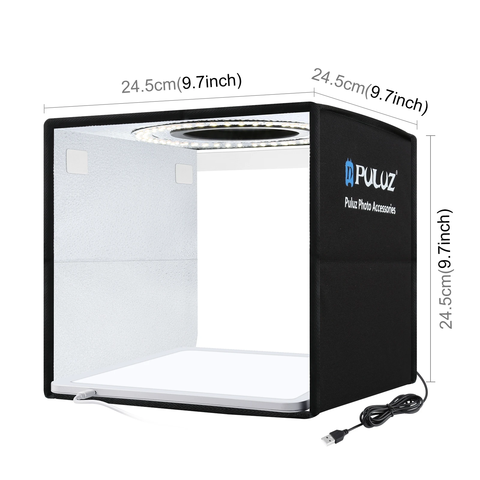 

Bestselling PULUZ 25cm Folding Portable LED Photo Lighting Studio Tent Box + Shadowless Light Lamp Panel Pad with Backdrops