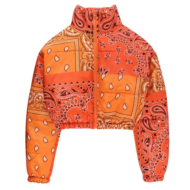 

Women Jackets Bubble Crop Coats Puff Ladies Down Coats Plus Size Customized Patchwork Winter Bomber Puffer Jackets