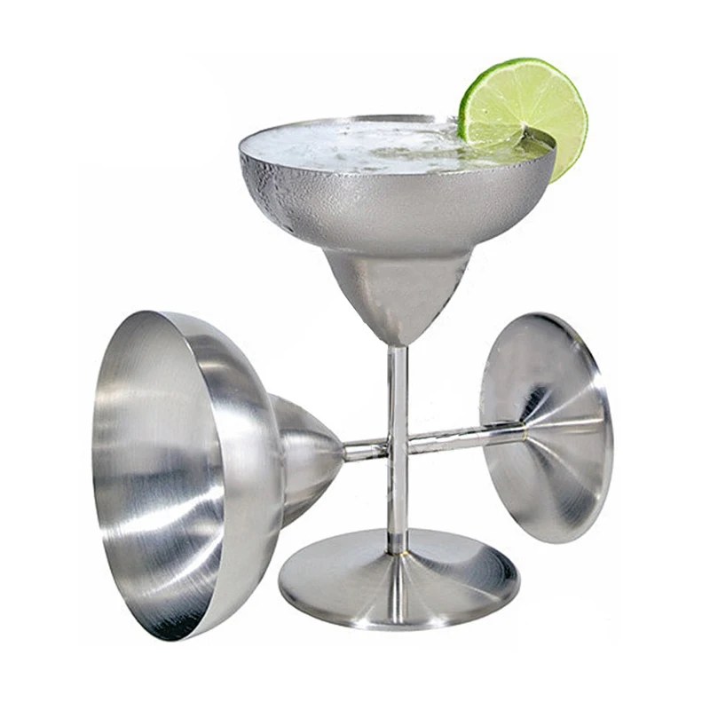 

Eco-Friendly Stainless Steel Margarita Martini Champagne Glass Drinkware Bar Tools