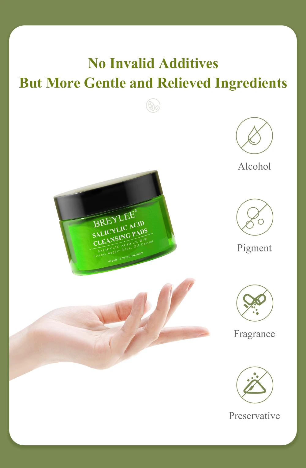 Breylee 2 Salicylic Acid Facial Wipes Pad For Acne Treatment Buy Salicylic Acid Pad,Salicylic