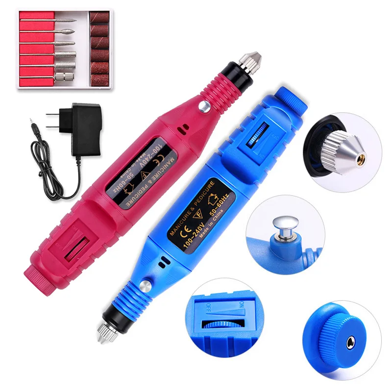 

Nail Gel Polish Removing Grinding Rotary Engraving Pen DIY Engraver Carve Tool Set 100V-240V Mini Electric Grinder Drill Tool