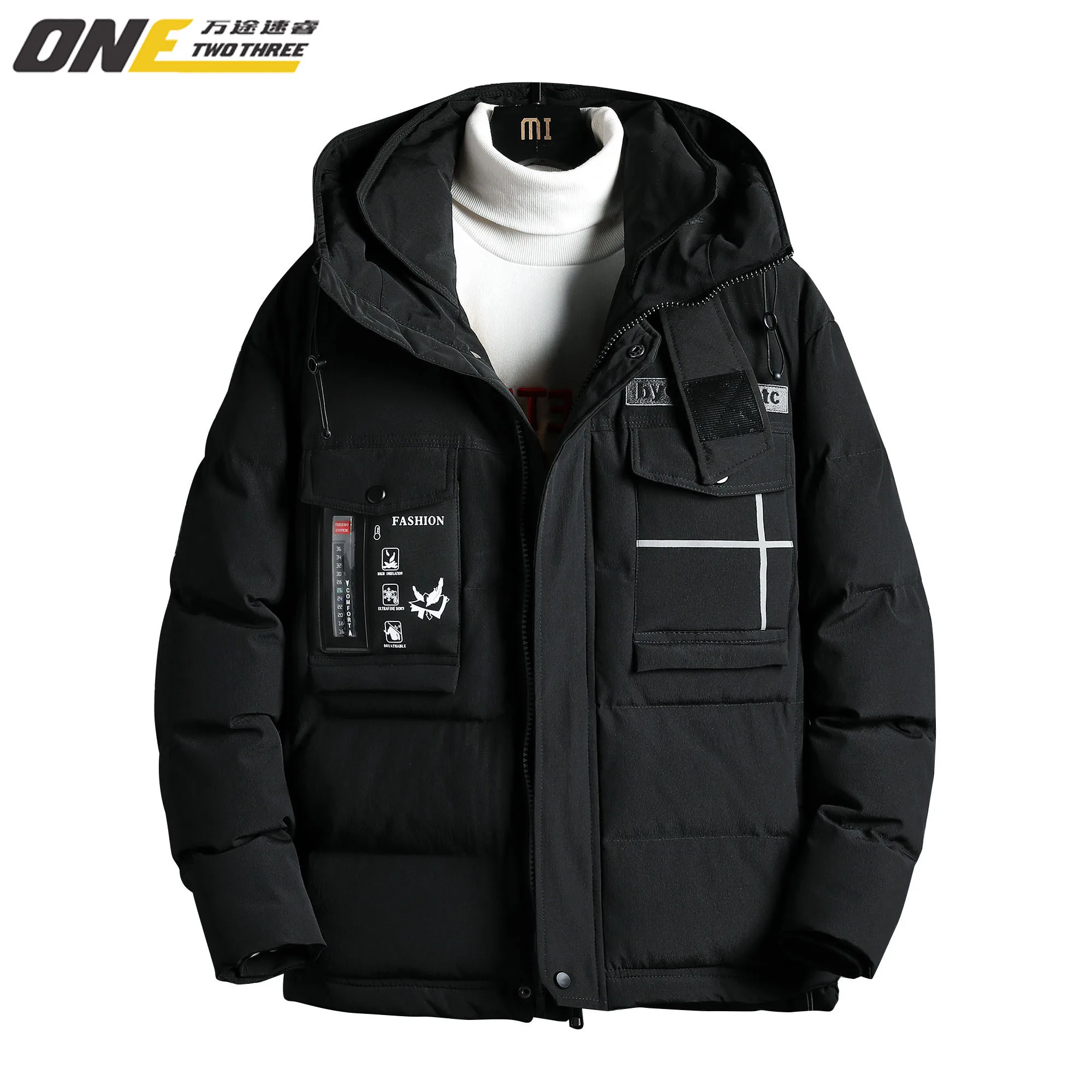 

European and American teenagers winter coat trend short style padded down jacket