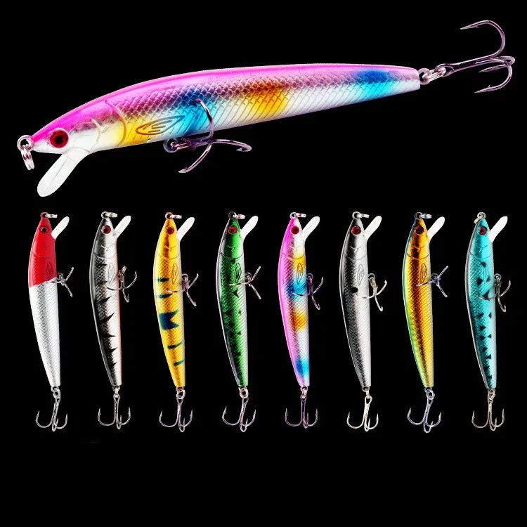 

factory Minnow Hard wholesale Freshwate Fishing 10cm 8.5g Lure Sinking bait Mini Fishing Lures With hook, Various