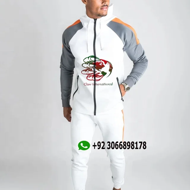 
Mens Casual Tracksuit Full Zip Running jogging wear Training tracksuits 