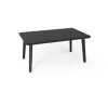 Simple modern 2.4 meters table and chair combination of 8 people fashion black stretch table