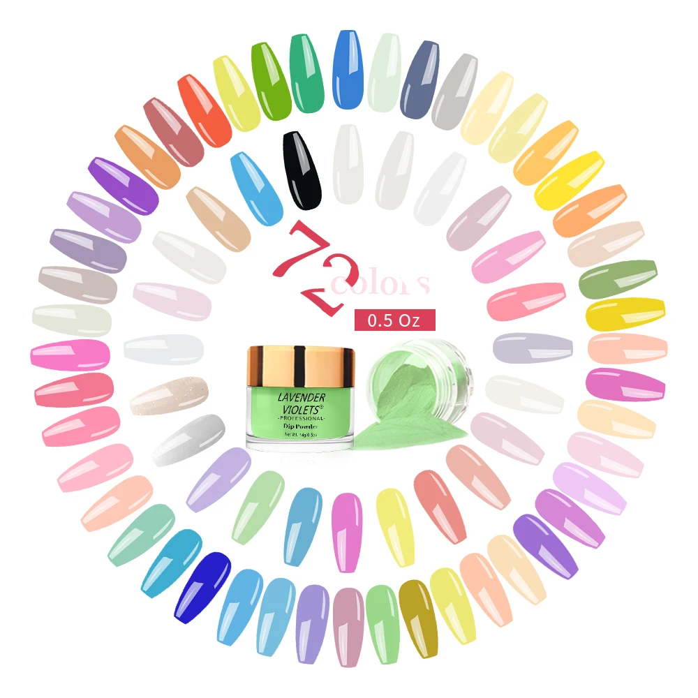 

72 Colors x 0.5oz acrylic powder dipping powder nail art L-13