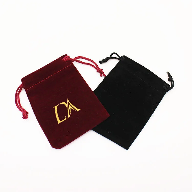 
Customized Satin Lined Velvet Pouches gift velvet pouch jewelry pouch 