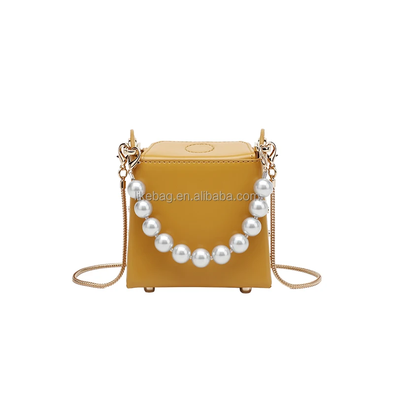 

LIKEBAG fashion niche design trendy ladies cigarette case bag high-end pearl chain PU leathe bolsa lady handbag