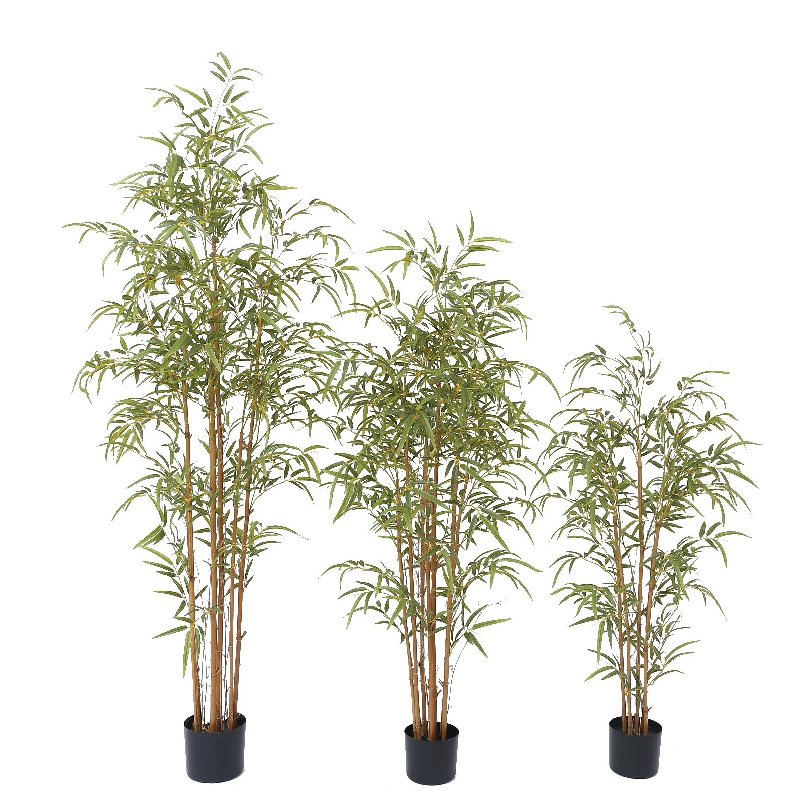 

Faux Plastic Green Bamboo Bonsai Plant 150cm Artificial Potted Bamboo Tree for Home Office Decor, Shown