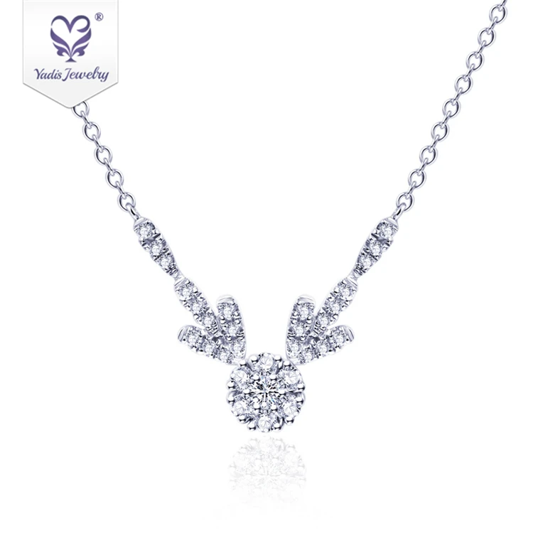 

Accept OEM/ODM Custom Made Fashion Jewelry Moissanite Diamond Pendant Necklace With Solid 18K White Gold, Picture